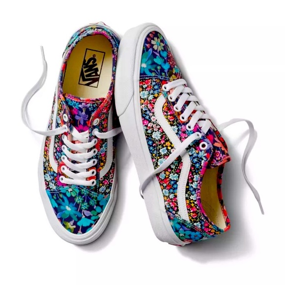 vans made with liberty fabric old skool tapered shoes